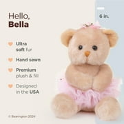 Bearington Collection Ballerina Stuffed Animal - Ballet Doll - Dance Recital Gifts for Girls - Bear Bella - 6