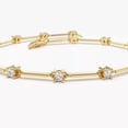 thumbnail image 2 of 3 Ct Round Cut White Moissanite Women's Tennis Bracelet 14K Yellow Gold Plated, 2 of 4