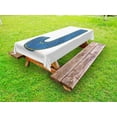 thumbnail image 1 of Letter J Outdoor Tablecloth, Blue Jean Patterned Denim Alphabet Font Design Capitalized J Letter Cloth Style, Decorative Washable Fabric Picnic Table Cloth, 58 X 84 Inches,Blue Marigold, by Ambesonne, 1 of 2