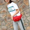 thumbnail image 4 of Riñonera deportiva de moda, bolso bandolera impermeable para exteriores, riñonera para teléfono móvil, color rojo, 4 of 5
