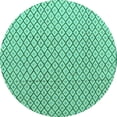 thumbnail image 1 of Ahgly Company Indoor Round Solid Turquoise Blue Modern Area Rugs, 5' Round, 1 of 4