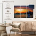 thumbnail image 5 of Elephant Stock Santa Monica Pier Sunset Wall Art - Horizontal Multi Panel Canvas - Hallway Wall Decor - Beach Multi Panel - Gray And Brown Decor - 33" x 20", 5 of 8