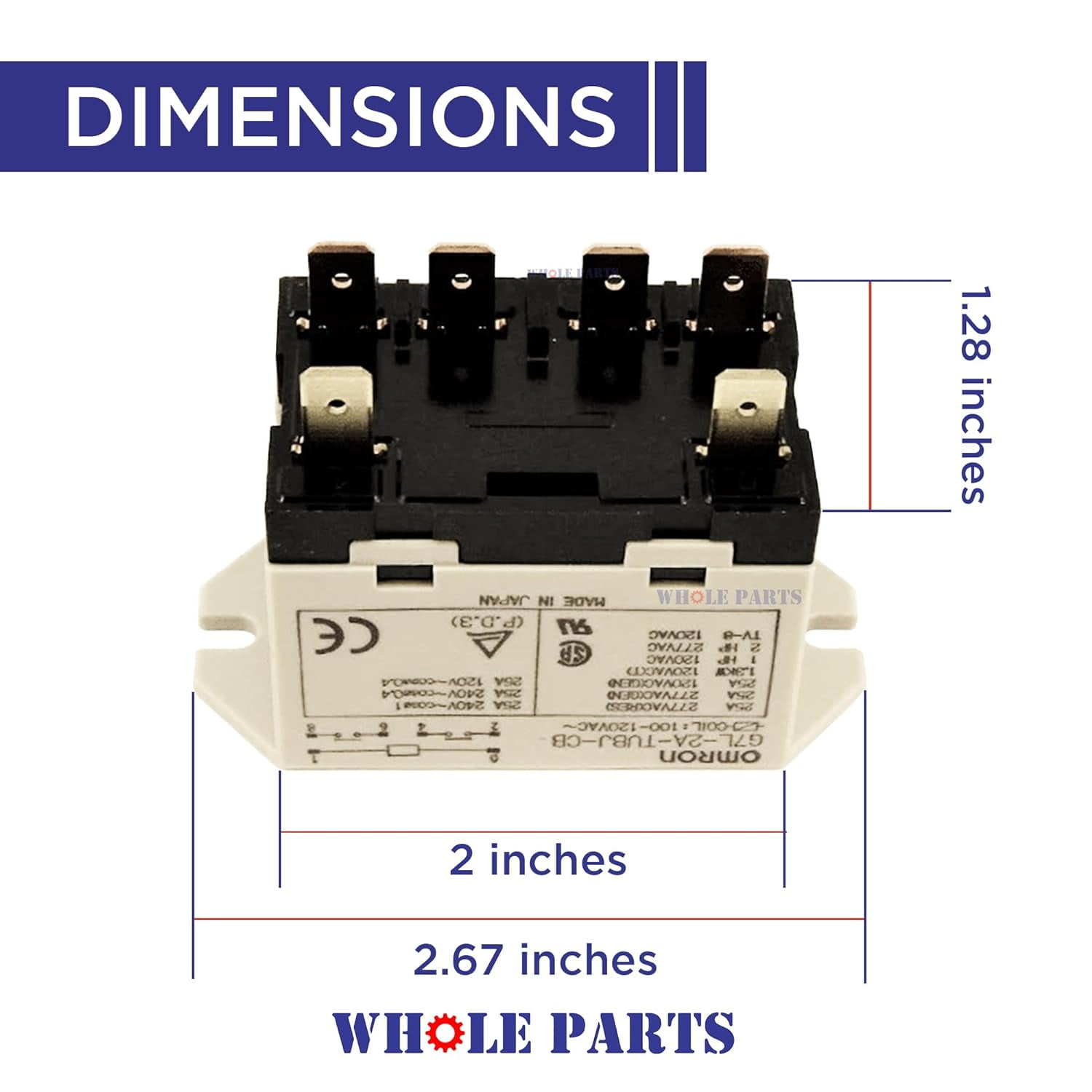 Whole Parts Range Oven Relay Part# PM010129 - Replacement and Compatible with Some Viking Ranges or Ovens