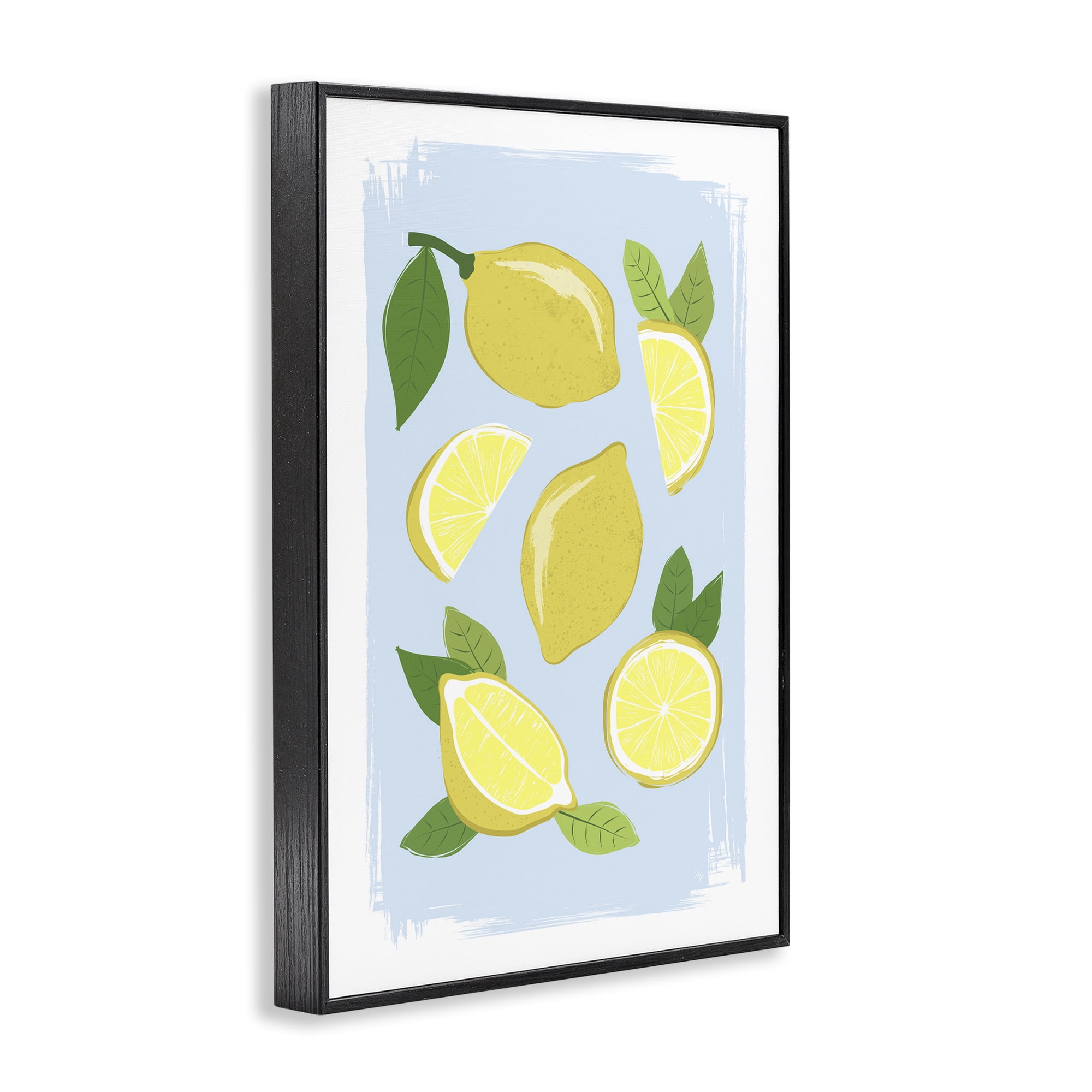 Stupell Industries Pastel Summer Lemons Black Framed Giclee Art, design by Martina Pavlova