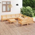 thumbnail image 1 of vidaXL 9 Piece Garden Lounge Set Solid Wood Pine, 1 of 8