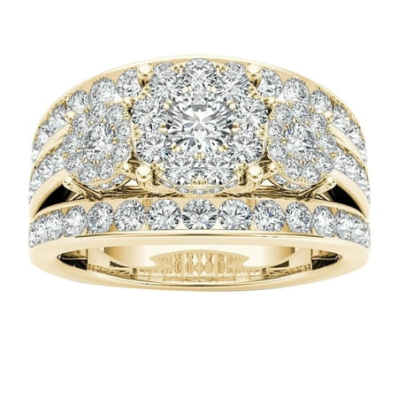 Couple Rings Gold-plated Inlaid Zircon Ring Classic Jewelry
