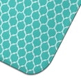 thumbnail image 5 of Turquoise Geometric Quatrefoil Pattern Dish Drying Mat for Kitchen 1 Pack, Ultra Absorbent Microfiber Dishes Drainer Mats,16"x18", 5 of 6