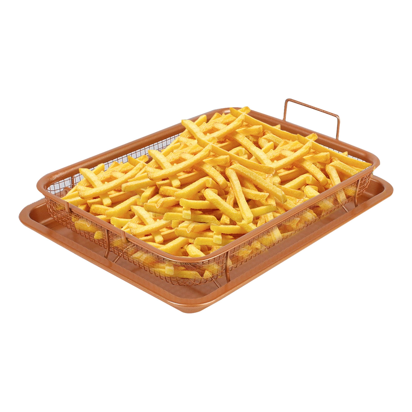 HEMLBOYW Air Basket For Oven Stainless Steel Air Tray Nonstick Metal Crisper Tray For Oven Baking Crispy