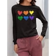 thumbnail image 2 of Colorful Hearts Pride Design Tee Long Sleeve Women's, 2 of 4