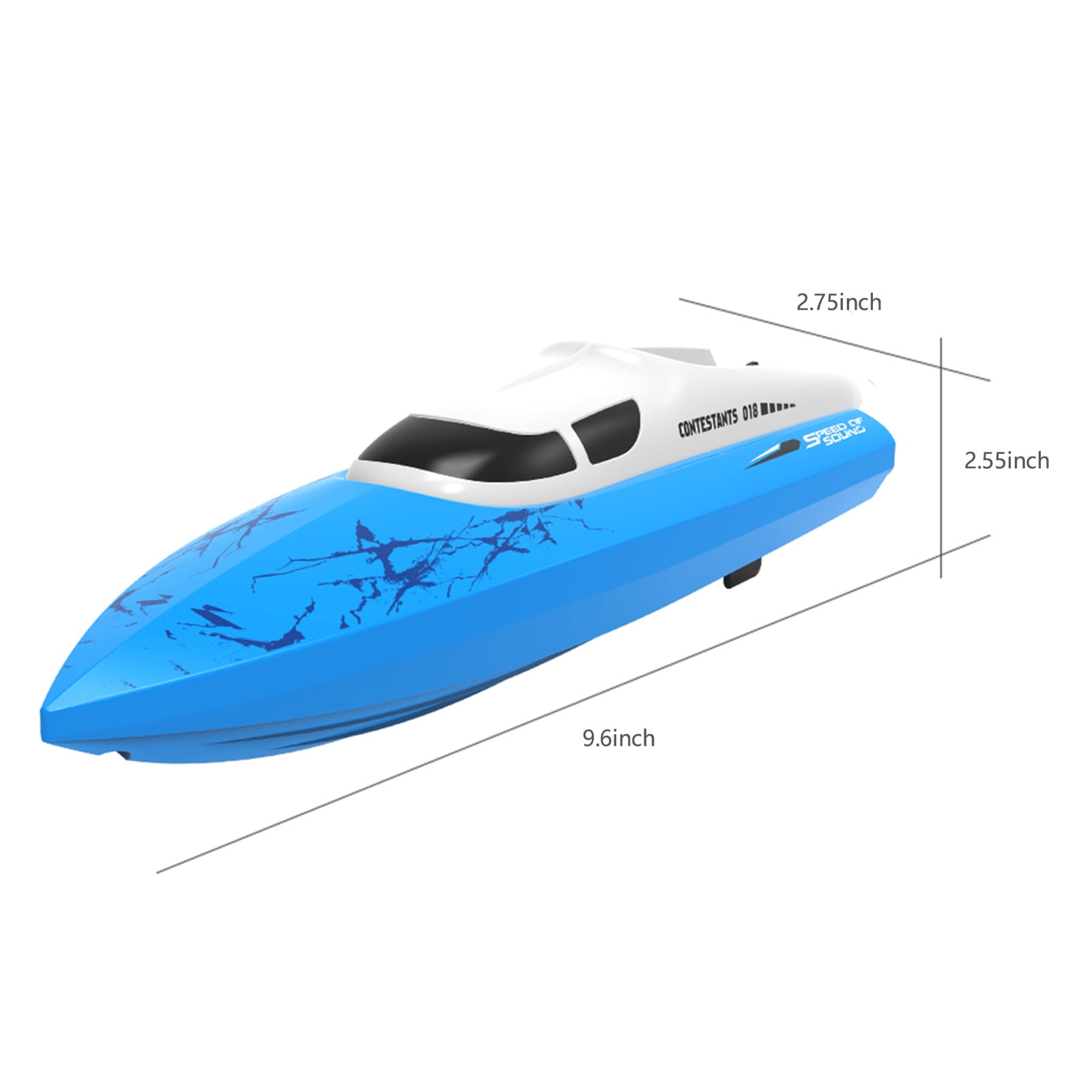 4Blue Fast Remote Control Boat For Lakes 2.4Ghz Racing Speedboat With Led Lights For Adults