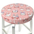 thumbnail image 3 of Fotbe Girl Rabbit Stool Covers Round,Waterproof Round Bar Stool Covers Bar Chair Covers Washable Stool Cushion Slipcover for 12-14 Inch Chair-12 inch, 3 of 7
