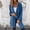 Blue, variant on Zedker Jackets for Women Winter Wool Blend Camel Mid long Coat Notch Double breasted Lapel Jacket Outwear