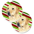 thumbnail image 1 of Labrador Candy Cane Holiday Christmas Set of 2 Cup Holder Car Coaster, 1 of 1