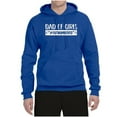 thumbnail image 2 of Wild Bobby, Outnumbered Dad with Girls Gift, Father's Day, Unisex Graphic Hoodie Sweatshirt, Royal, Medium, 2 of 3