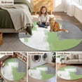 thumbnail image 5 of Round Rugs 3Ft, Sage Green Gray Round Area Rug Washable Indoor Throw Carpet, Modern Oil Painting Abstract Geometric Small Non Slip Circle Rug for Bedroom Living Room Home Decor Aesthetic, 5 of 8