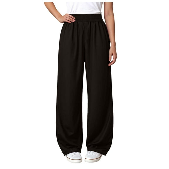 Kogui Teen Girl Sweatpants Girls Joggers,High Waisted Kids Athletic Pants for Running Size 9-10 (Black,9-10 Years)