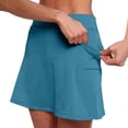 thumbnail image 4 of Skorts for Women with Pockets High Waisted Tummy Control Skirts Plus Size Casual Summer Athletic Skort Blue 5XL, 4 of 8