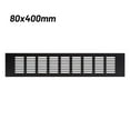 thumbnail image 1 of Grille d'Aération Rectangulaire en Alliage Noir pour Armoires Garde-Robes, 1 of 1