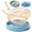 blue, variant on lalalark 3-in-1 Baby Suction Plate with Spoon & Fork for for Toddlers 6-36 Months,Safe Grip Dishes for Toddlers Self Feeding Training
