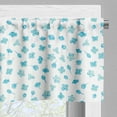thumbnail image 3 of Ambesonne Cartoon Valance Pack of 2, Scribbled Flower Heads, 54"X12", Deep Sky Blue White, 3 of 5