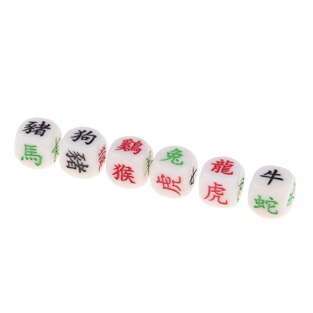 Acrylic Astrological Dice Set for Entertainment White Color 