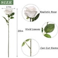 thumbnail image 2 of 60 Pcs Artificial Rose Flower Realistic Faux Silk Roses Stem Fake Roses Bouquet for Flower Arrangement,Wedding Centerpieces,Party,Home Decorations (Beige), 2 of 5