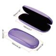 thumbnail image 2 of Glasses Case, 2 Pack PU Leather Hard Shell Portable Protective Concise Unisex Eyeglass Holder Sparkle, Purple, 2 of 6