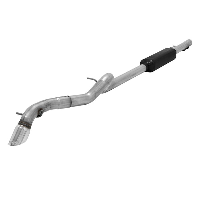Fits 2007-2018 Jeep Wrangler JK Flowmaster Exhaust System Kit 817674 American Thunder Cat Back System; 409S Stainless Steel; With Muffler; 2-1/2 Inch Pipe Diameter; Single Exhaust With Single Exit