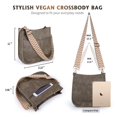 thumbnail image 2 of Bandolera Viva Terry de piel vegana a la moda, color café, 2 of 6