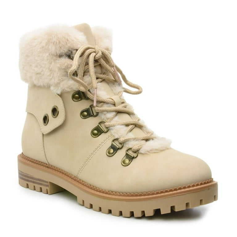 Womens hiking boots with fur cheap