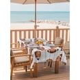 thumbnail image 2 of Outdoor Tablecloth with Umbrella Hole for Patio/Picnic/Party/Camping, Brown Vintage Football Waterproof Table Cloth Rectangle Table Cover Washable, Grey Wooden Retro Art Ball (60"x 120"), 2 of 8