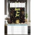 thumbnail image 6 of No Hook Shower Curtains with Detachable Snap-in Liner Set, Happy New Year Waterproof Hotel Style Bathroom Shower Curtain, Colorful Abstract Art Breathable Mesh Top Window Bath Curtains 72''x84'', 6 of 6