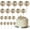 Glitter Champagne Gold, variant on 20 Pcs Gold Ball Cake Topper Decorations Mini Balloons Cake Topper Sticks Gold Cake Picks Cake Balls for Graduation Wedding Birthday Cake Decorations