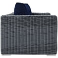 thumbnail image 3 of Modway Summon Aluminum and Rattan Patio Loveseat in Canvas/Navy, 3 of 6