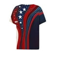 thumbnail image 4 of VerPetridure American Flag Shirts for Women 4th of July Tops USA Print T Shirt Casual Short Sleeve American Proud T-Shirt Tops, 4 of 5
