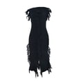 thumbnail image 2 of Gspmoly Robes pour Femmes, Robe Décontractée pour Femmes, Mode Aguichant Polyvalente Unie en Tricot Sans Manches à Franges, Robes de Travail pour Femmes jusqu'à 65 % de Rabais, 2 of 9