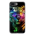 thumbnail image 1 of MUNDAZE Apple iPhone 7/8 Plus Neon Rainbow Swag Tiger Shockproof Clear Hybrid Protective Phone Case Cover, 1 of 5