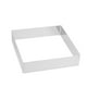 thumbnail image 1 of Molde cuadrado para mousse de acero inoxidable, forma de anillo para tarta, cortador de mousse, molde para tarta, molde para postre, molde para repostería, herramienta para hornear (plata, 22 cm), 1 of 7