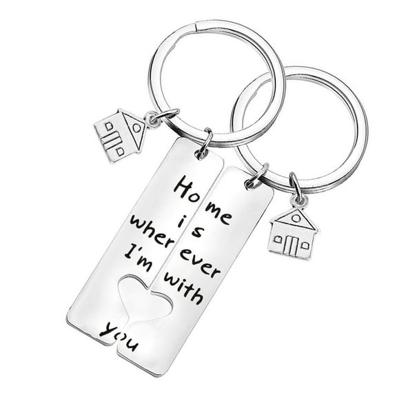 OULII Sweet Homeowner Keychain , Small Titanium Steel Charm Accessory for Housewarming and Everyday Use