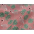 thumbnail image 4 of oneOone Viscose Jersey Peach Fabric Palm Leaves & Flamingo Craft Projects Decor Fabric Printed By The Yard 60 Inch Wide-YPA, 4 of 5