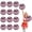Black+Pink, variant on 12 Pcs Cheerleading Pom Poms,13.7inch Cheerleading Handheld Squad Pompoms for Sports Team Cheer Spirit Games Dance Party Adults
