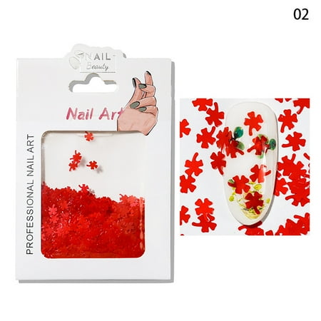 

Nail Sequins Autumn Stars Maple Leaf Lip Patch Trend Nail Sequin Bag