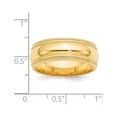 thumbnail image 4 of 14k Yellow Gold 8mm Double Milgrain Comfort Fit Wedding Band Size 11.5 DMC080, 4 of 5