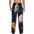 thumbnail image 3 of Disketp Spaceships And Stars Men'S Pajama Pants - Ultra Soft Fleece Sleep And Lounge Pants (Size: S-Xxl), 3 of 9