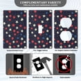 thumbnail image 3 of Yayeee Blank Wall Plate Cover 1-Gang 4.5"x2.7" Home Unused Decorative Outlet, Red Starry Pattern, 3 of 7