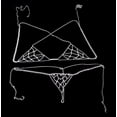 thumbnail image 2 of Joyas Cadena de Cuerpo de Bikini Bra Lenceria Rienda Amante Cristal Salvador Crystal sujetador, 2 of 10