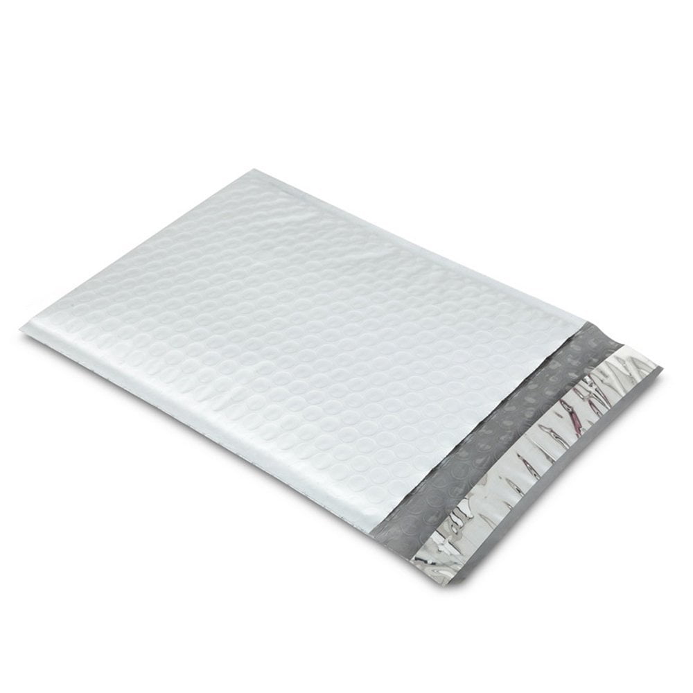 100 Pc. 7.25 Inch X 12 Inch White Bubble Lined Envelope Poly Mailer