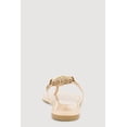 thumbnail image 3 of Women's Metallic Geometric Pendant Studded Thong Sandals, 3 of 3