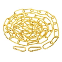 Uxcell 6 Feet Gold Finish Lighting Hanging Chain, Metal Looping Chain for Hanging Plant Pendant Chandelier Light Fixture
