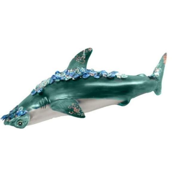 December Diamonds Glass Hammerhead Shark Hanging Ornament